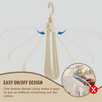 10-Pack Foldable Clothes Hangers with One-Button Design and 9 kg Capacity