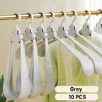 10-Pack Foldable Clothes Hangers with One-Button Design and 9 kg Capacity