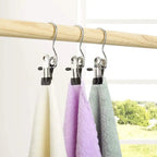 5+5 | Stainless Steel Space-Saving Clothespins with Swivel Hook