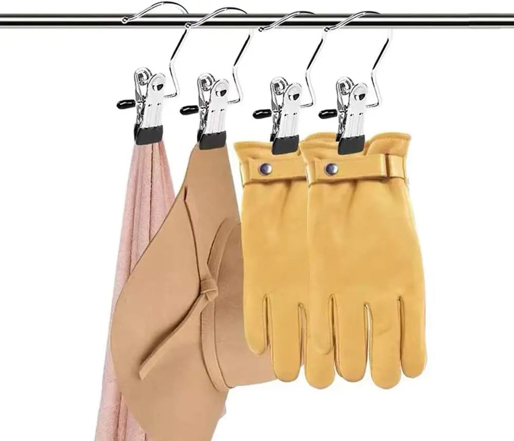 5+5 | Stainless Steel Space-Saving Clothespins with Swivel Hook
