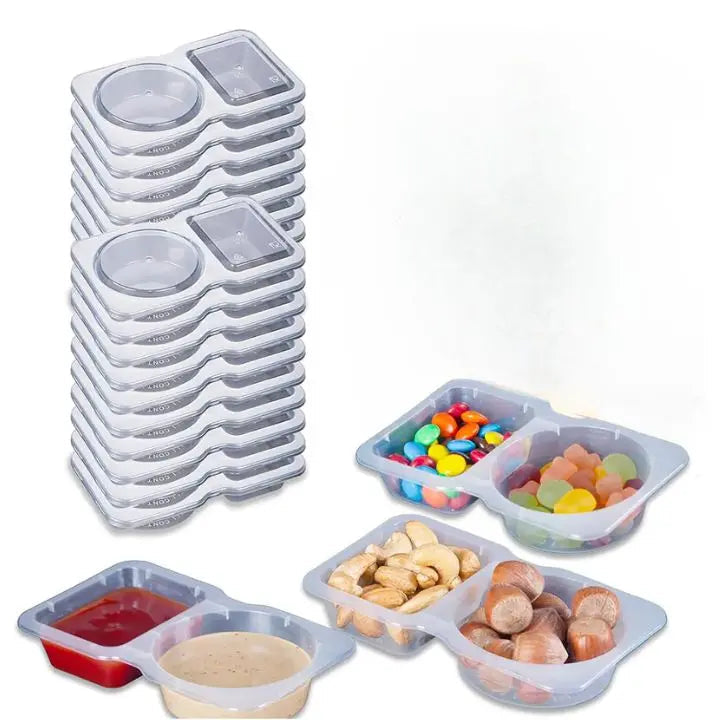 5+5 | Leak-proof double container for sauces & snacks