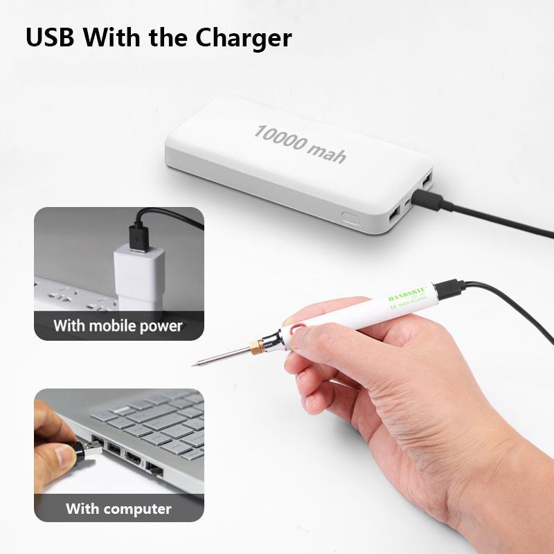 USB portable electric soldering iron set