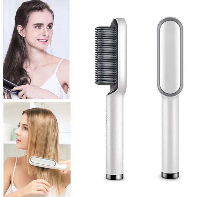 Hair straightening brush