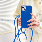Solid Silicone Lanyard Case for iPhone