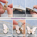 4-Pack Detachable Butterfly Buttons