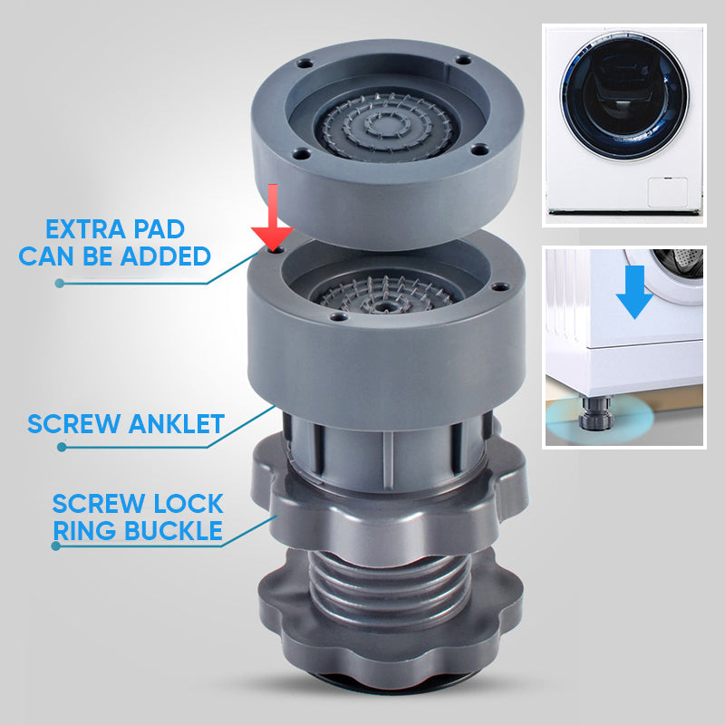 4 Piece Adjustable Height Washing Machine Support