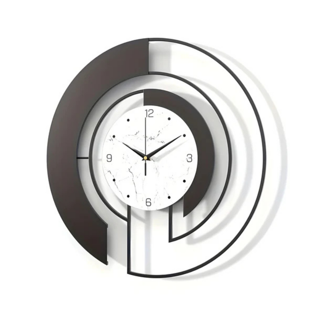 Arch | Large Black Wall Clock Modern 46x46 cm