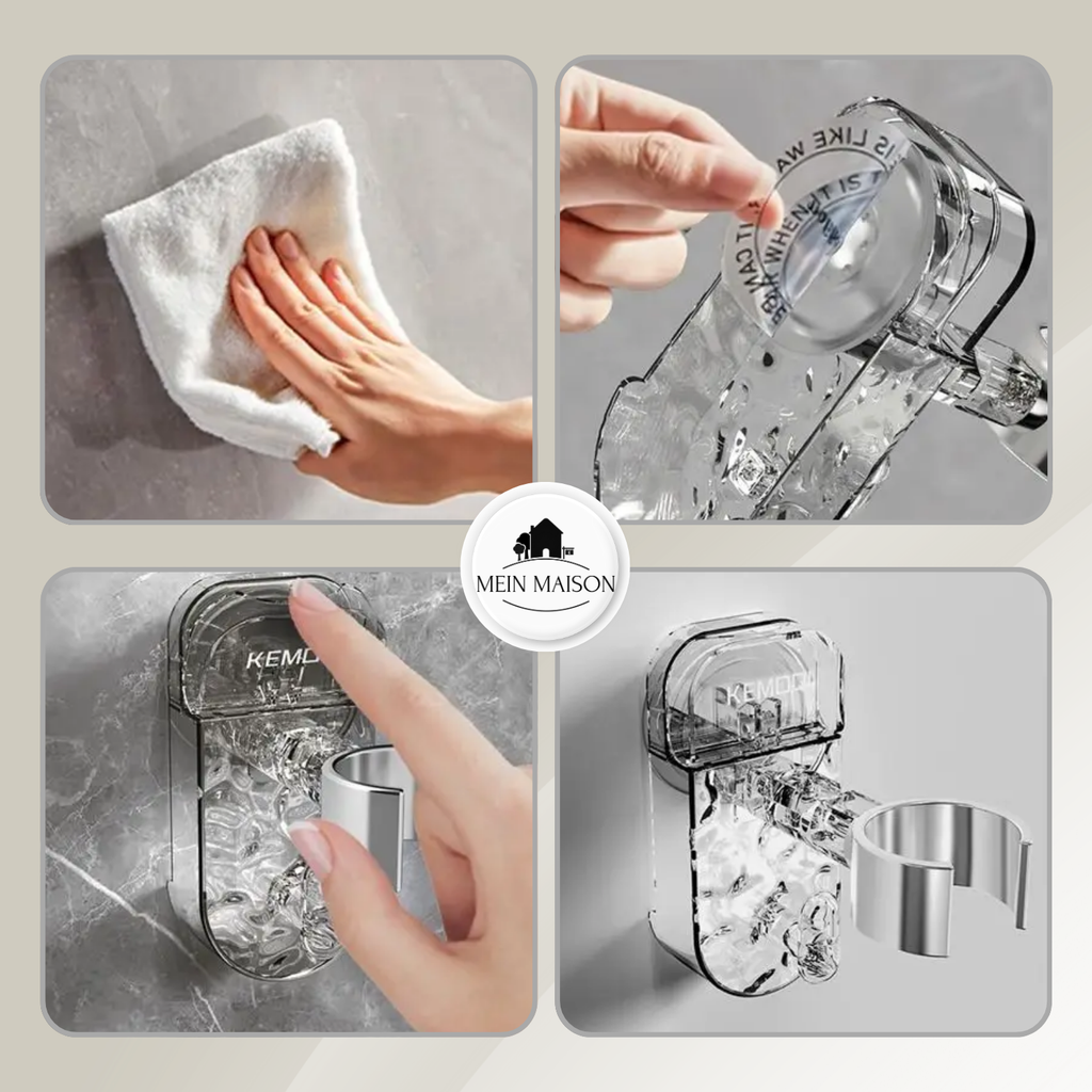 DryFix – Hair dryer practically accessible, no drilling required!