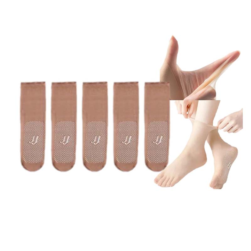 Invisible, non-slip crystal silk socks for spring and summer