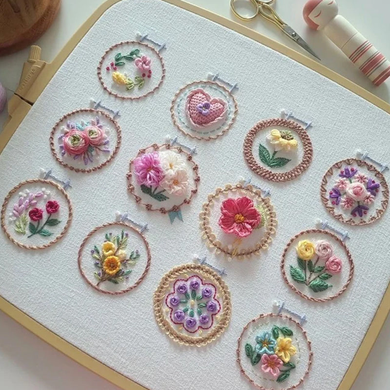 Small Flower Frame Embroidery Set
