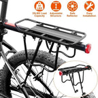 Quick-Release Aluminum Bike Rear Rack with Reflective Plate