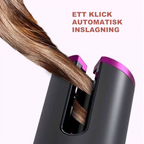 Cordless automatic rotating curling iron