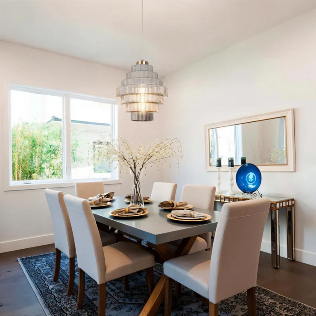 Retro Glass and Brass Pendant Lamp for Living Room or Dining Table