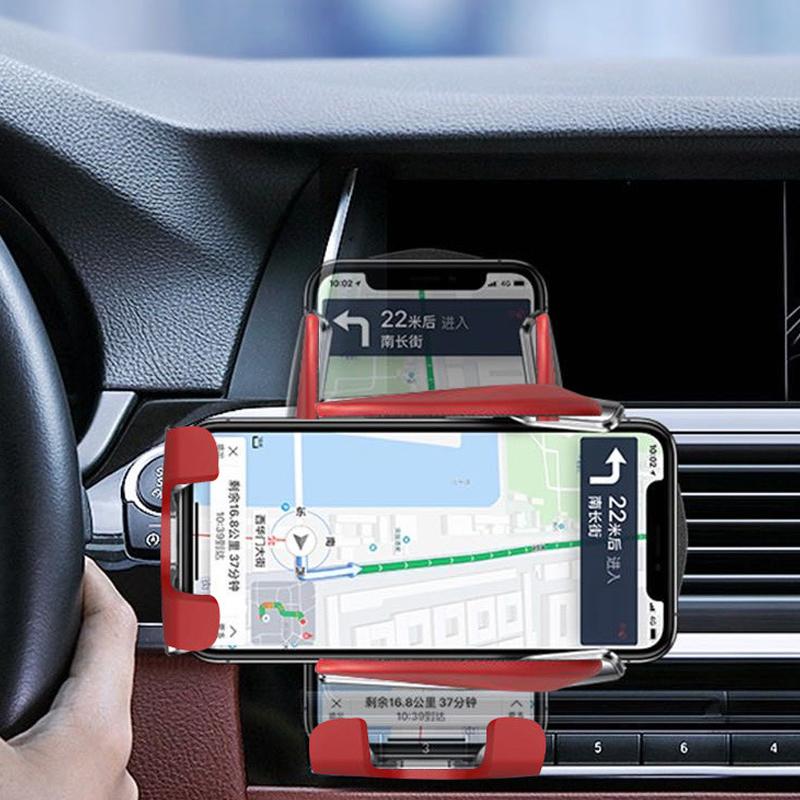 Intelligent wireless car sensor phone holder charger