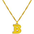 18K gold-plated initial letter necklace