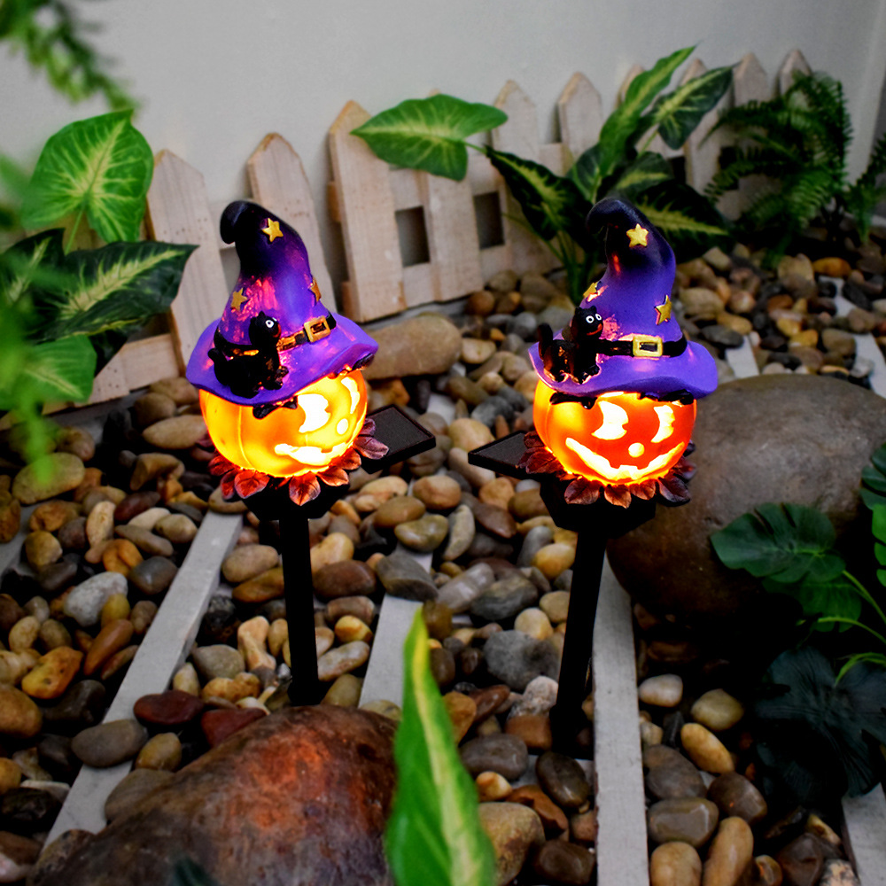 Halloween Solar Lights – Decorative LED Garden Lights with Pumpkin and Witch Designs