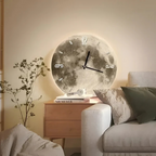 Decorative Large Wall Clock with Moon Motif