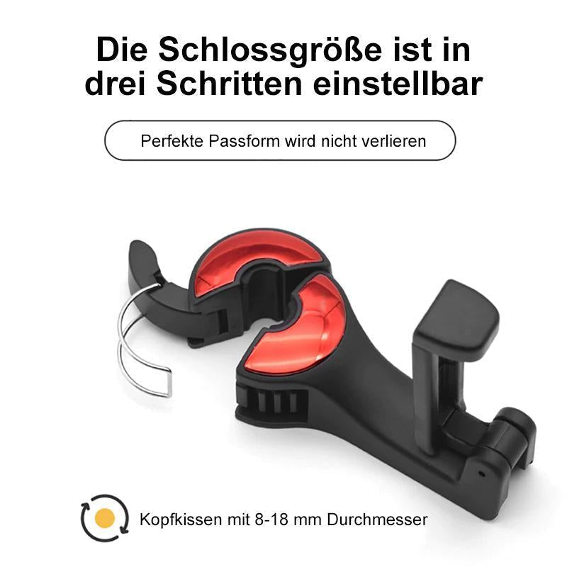 Hook for car seats with phone holder