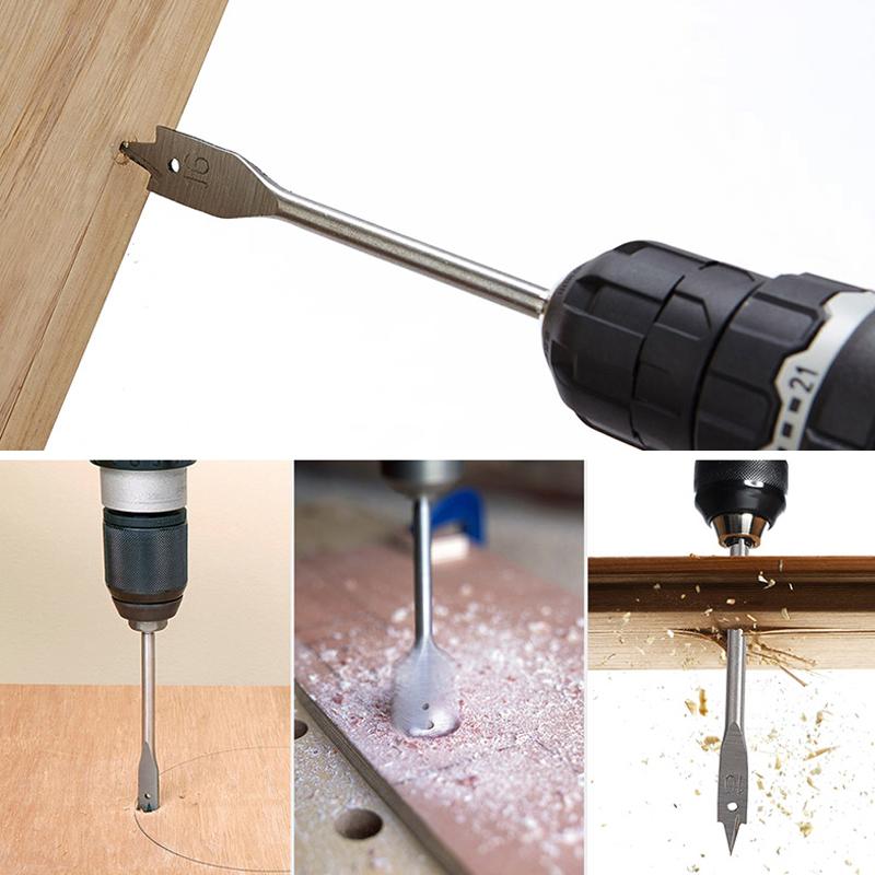 Titan-coated flat drill set