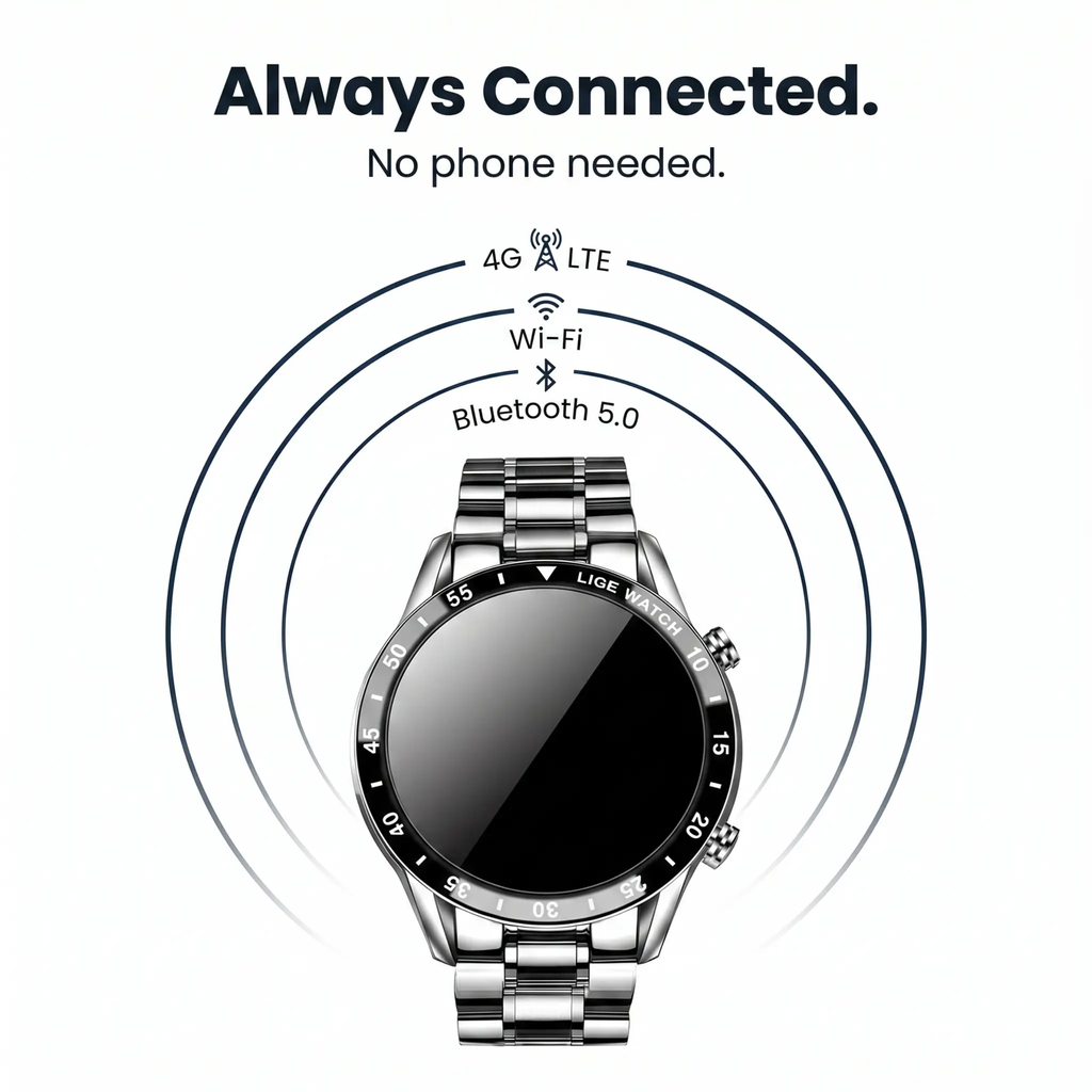 Luxury 4G Smartwatch – Stylish Watch with Calls, GPS & Health Features