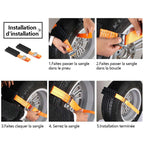 Emergency straps for tires (2 pieces)
