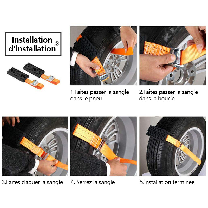 Emergency straps for tires (2 pieces)