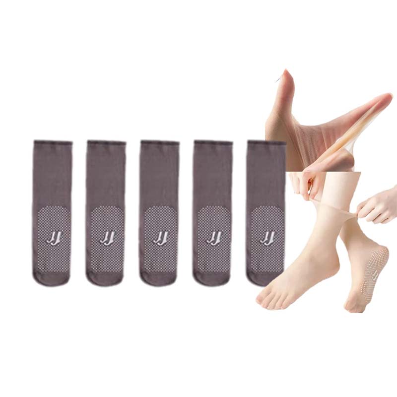 Invisible, non-slip crystal silk socks for spring and summer
