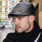 New trendy leather beret
