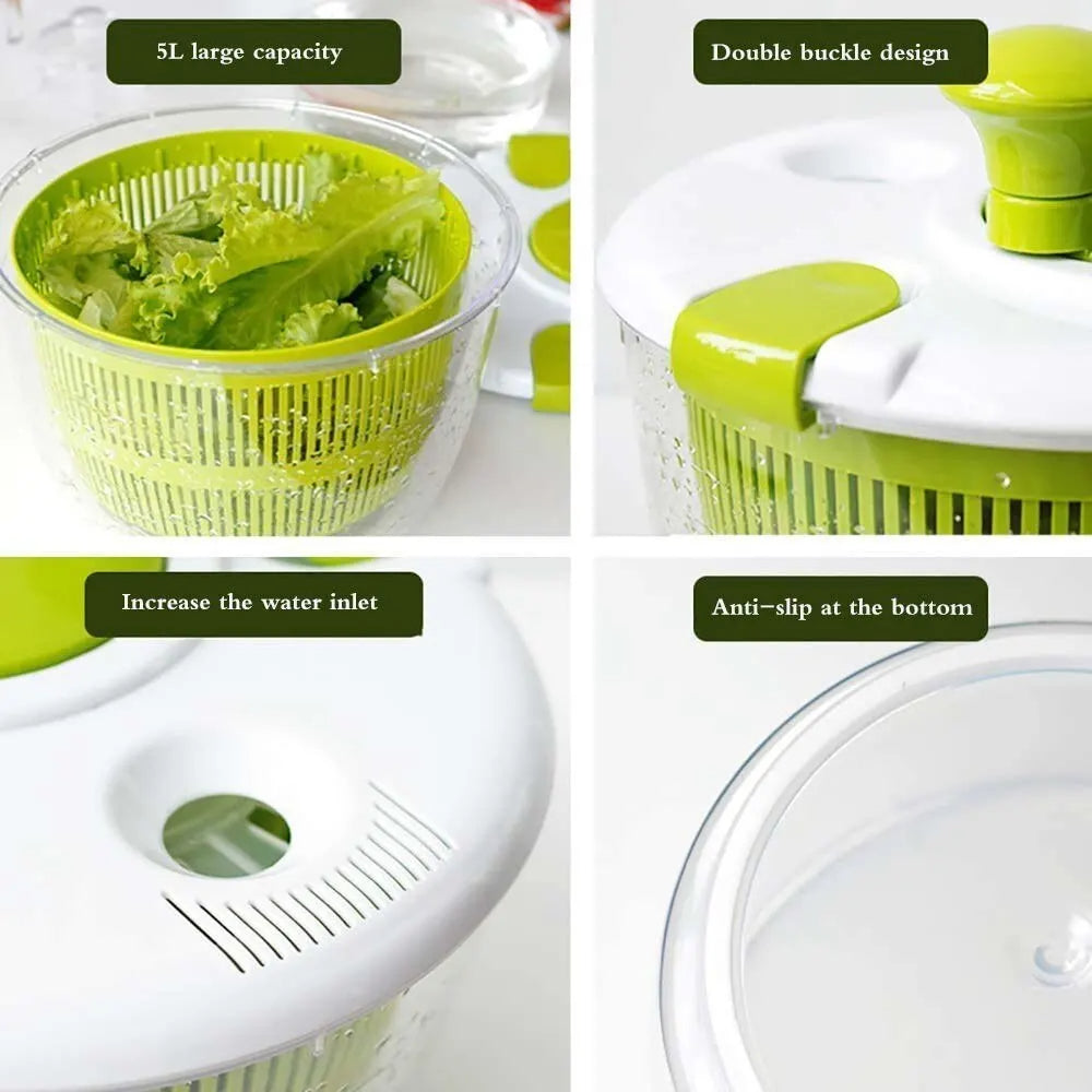 Large Capacity Salad Spinner and Vegetable Dehydrator
