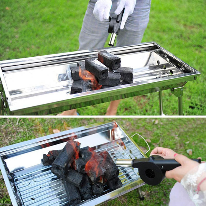 Portable hand blower for grilling