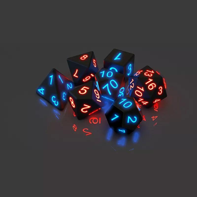 Polyhedral Glowing Dice Set (7 pcs)