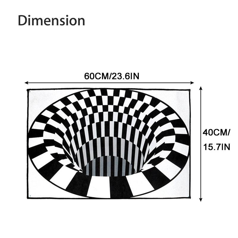 Rug with optical illusion