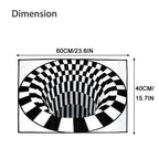 Rug with optical illusion