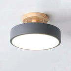 Modern LED ceiling light made of wood – Quinn ceiling lamp for living room, hallway, bedroom and dining room
