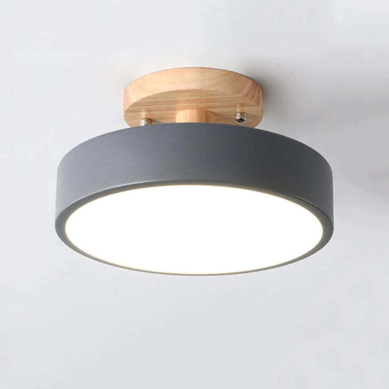 Modern LED ceiling light made of wood – Quinn ceiling lamp for living room, hallway, bedroom and dining room