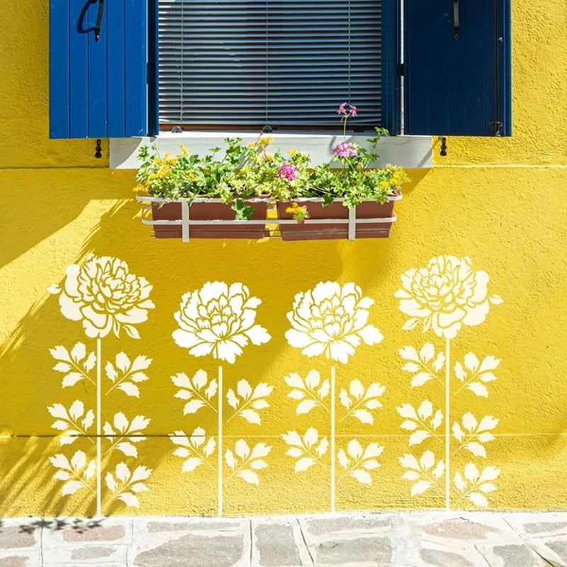 Large Flower Stencils for Garden Fence