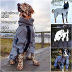 Waterproof Dog Coat with Legs – Reflective Dog Rain Jacket for Small & Large Breeds | Best Rain Coat for Dogs UK