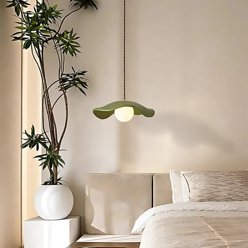 Wabi-Sabi Metal Pendant Lamp with Warm G9 LED Light