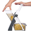 Adjustable safe vegetable slicer