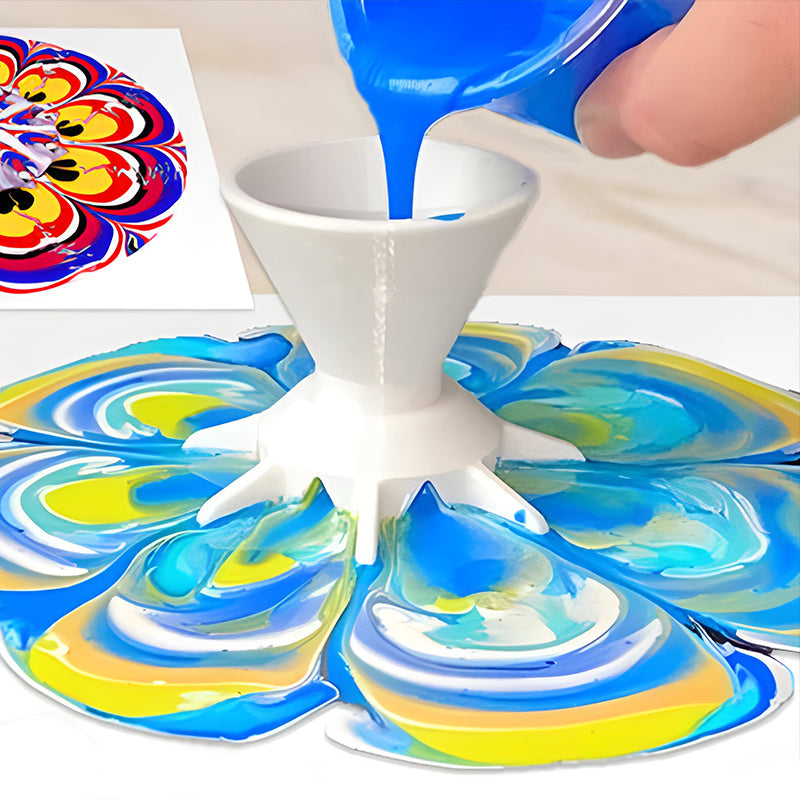 Pouring Colors Flower Split Art Cup