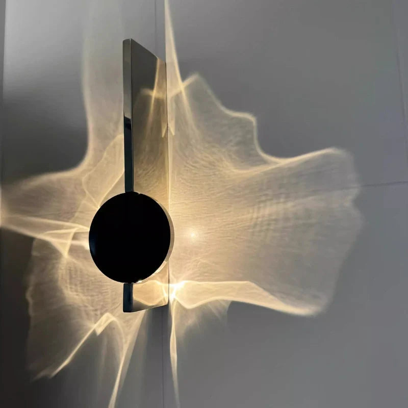 Rotatable Ripple-Light Wall Sconce with Aluminum and Stainless Steel