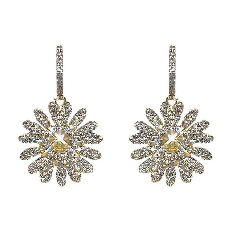 Vintage Flower Pendant Earrings