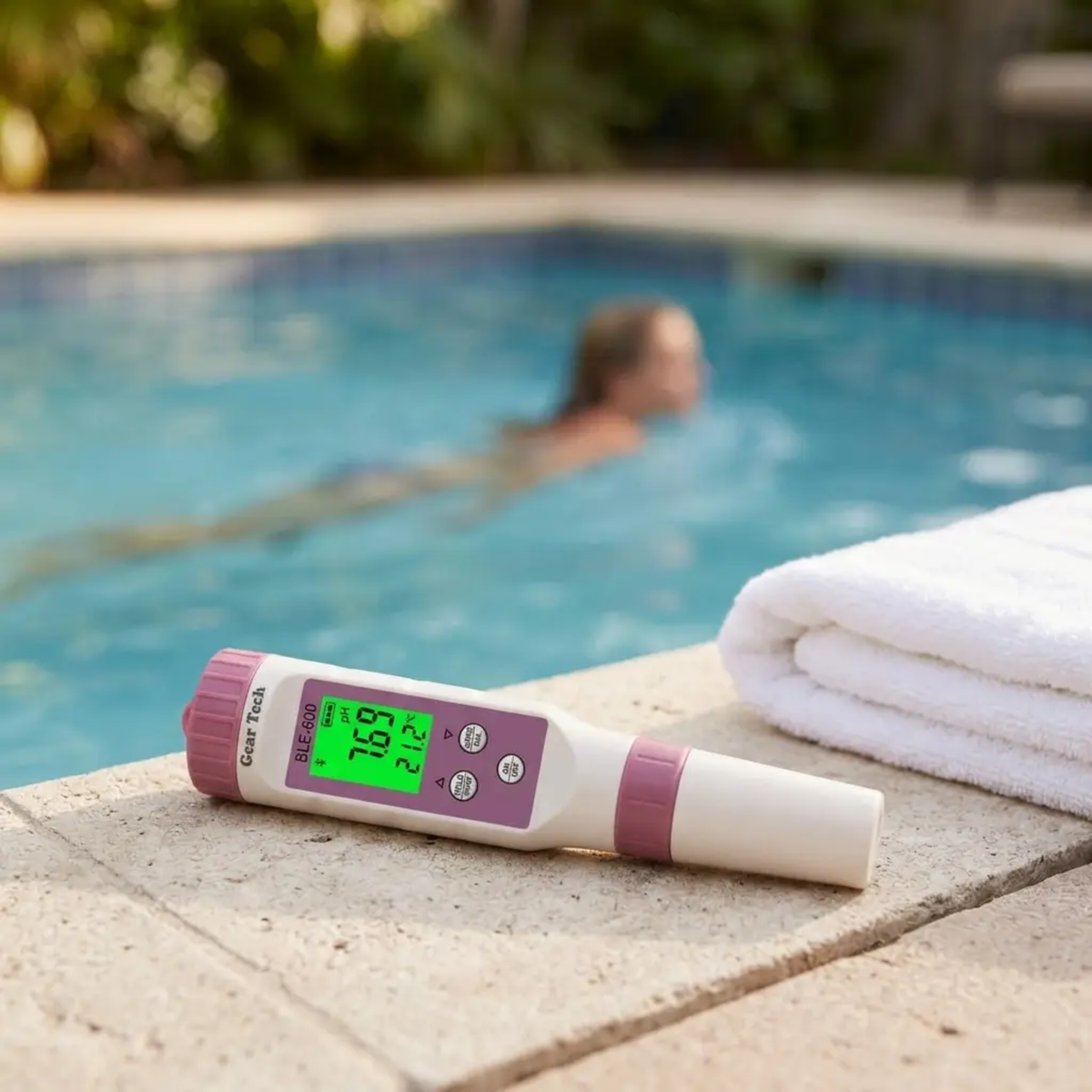 Digital Pool Tester – Measuring device for pH and chlorine for easy pH measurement in pool water