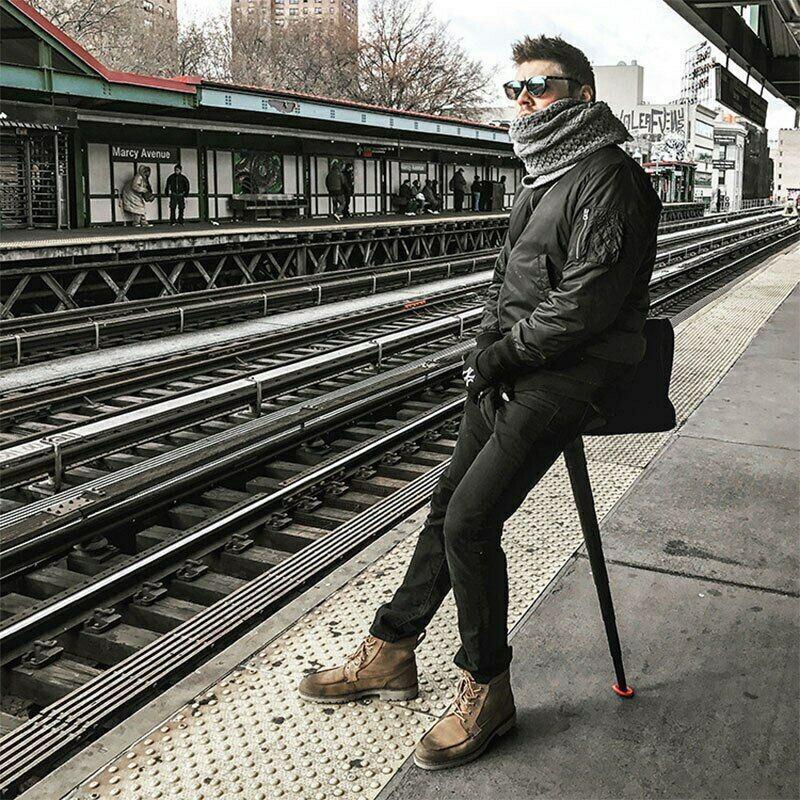 Portable Mini Folding Chair for Queueing Outdoors etc.
