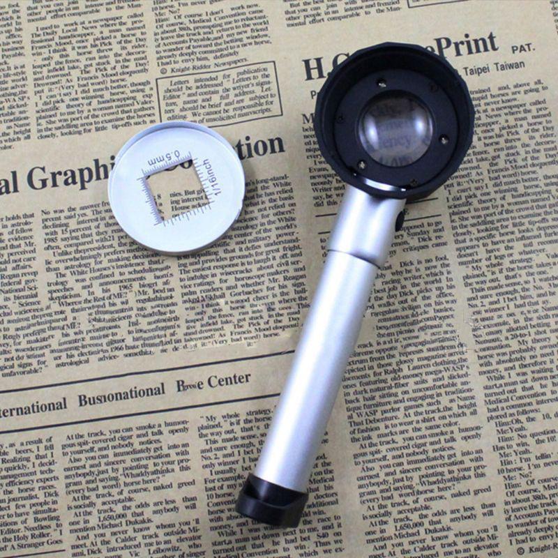 10X Magnifying Glass with Scale and LED Light