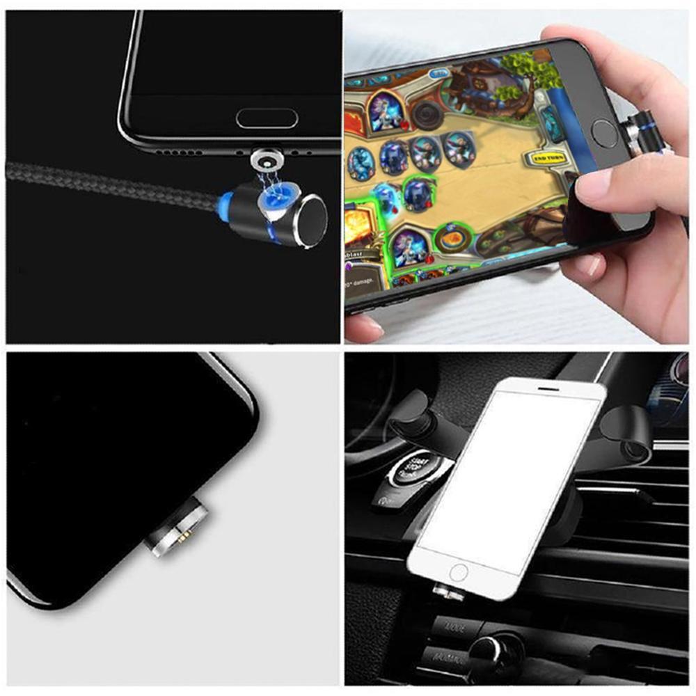 3 In 1 Magnetic Usb Charging Cable With Led Light