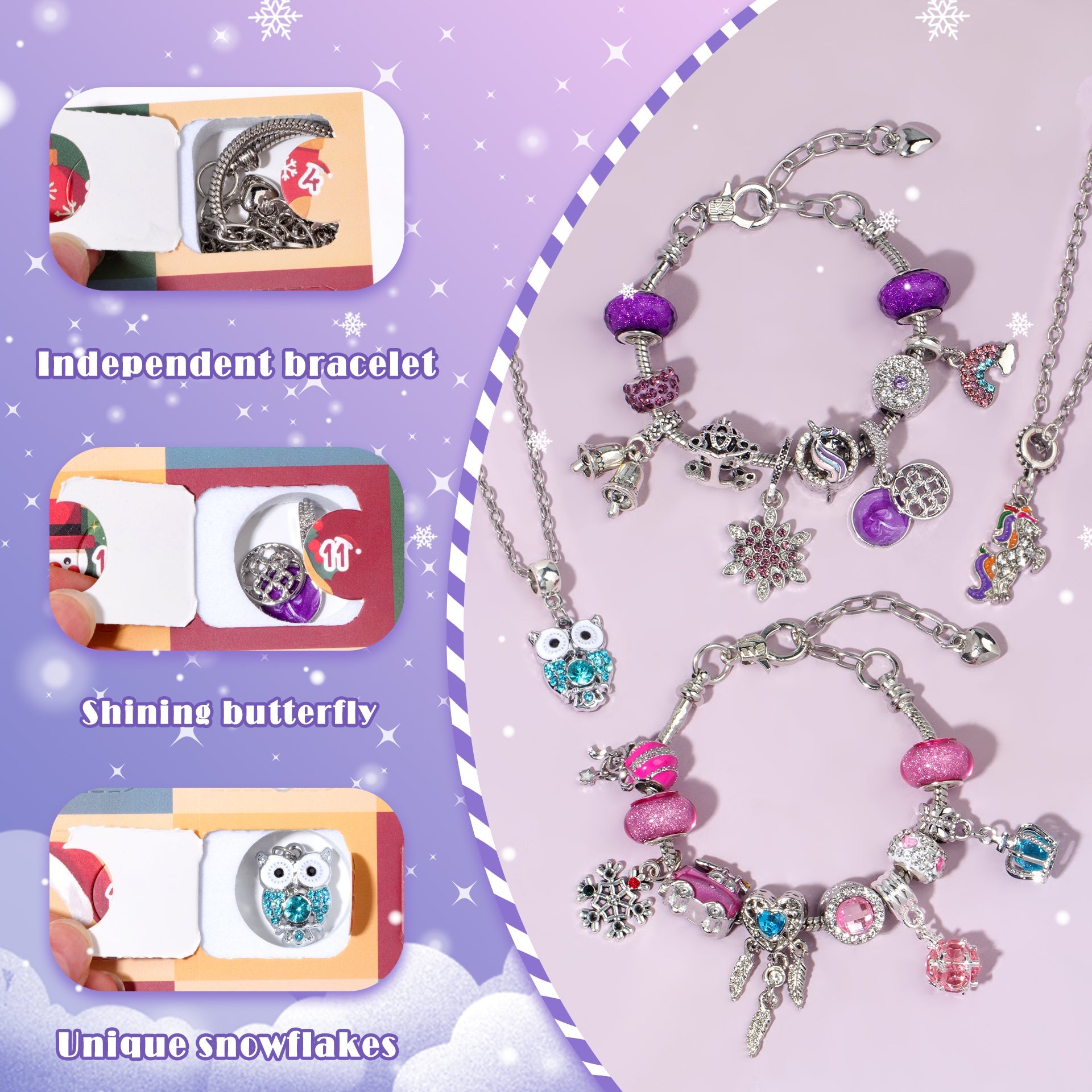 Christmas DIY Crystal Santa Blind Box Jewelry