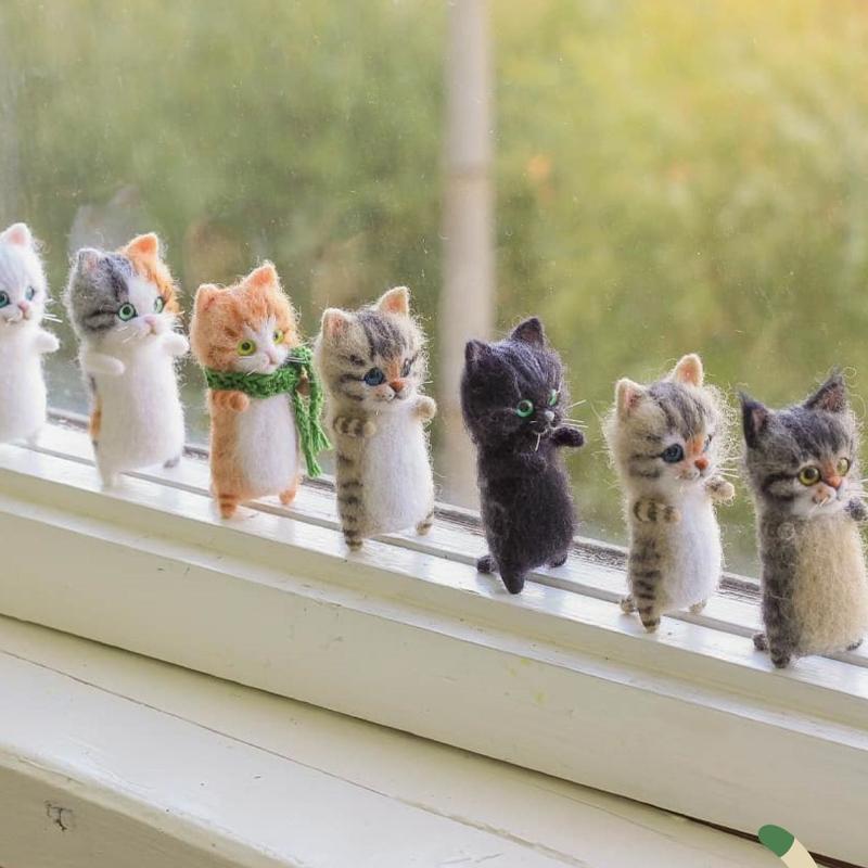 DIY Cat Wool Felt Gift for Cat Lovers