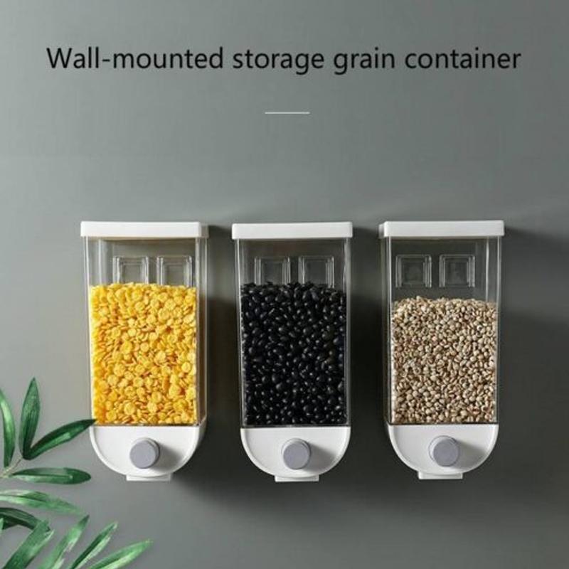 Wall-mounted kitchen storage for cereals