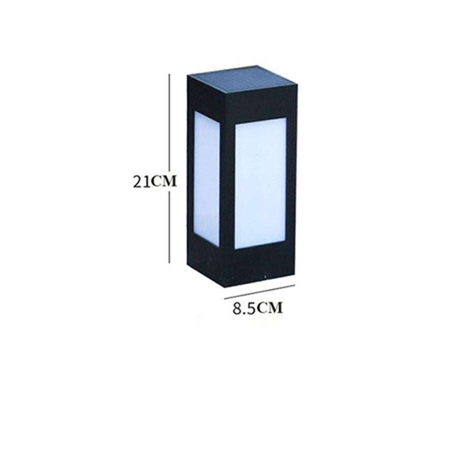 Solar LED garden lantern in square design – decorative outdoor lighting for paths and terrace